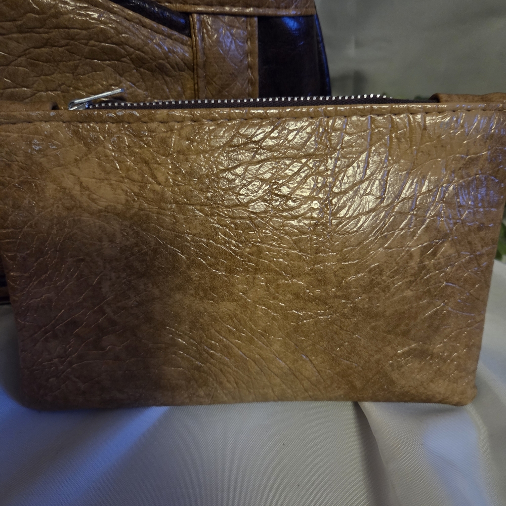 Langston’s House of Purses RARE Vintage Handmade Leather Bag Set wWallet & Pouch - Picture 5 of 14